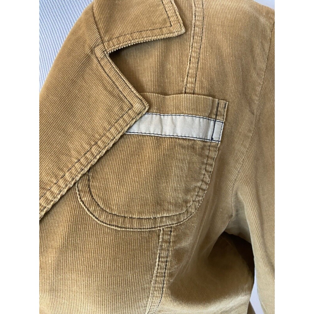 Vintage Y2K Solitaire Women's Corduroy Blazer Size M Camel Academia Indie Sleaze - Picture 5 of 12